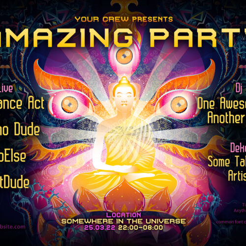 Frozen Corals - Free Party Promotion Materials - A5 Flyer template