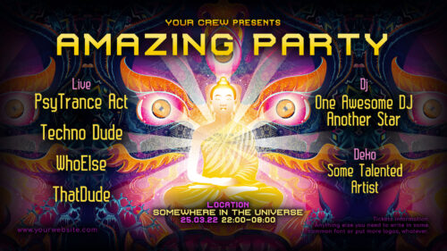 Frozen Corals - Free Party Promotion Materials - Facebook Event Cover Template