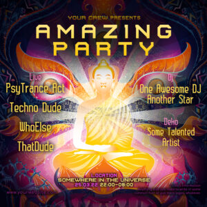 Frozen Corals - Free Party Promotion Materials - Facebook Instagram Post Template