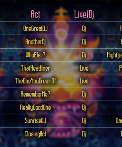 Frozen Corals - Free Party Promotion Materials - Event Time-Table Schedule Template