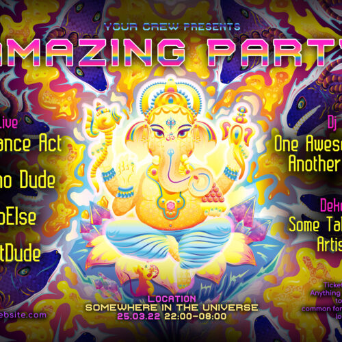 Lord Ganesha - Free Party Promotion Materials - A5 Flyer template