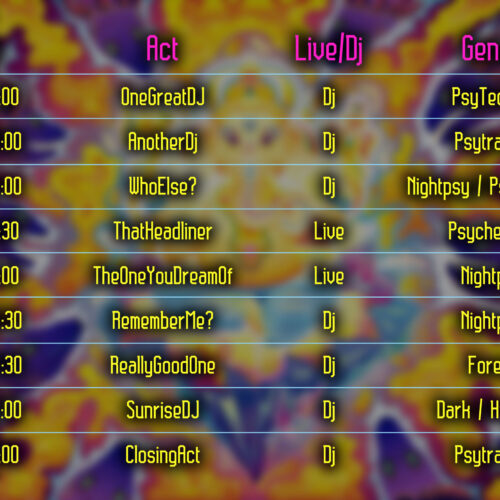 Lord Ganesha - Free Party Promotion Materials - Event Time-Table Schedule Template