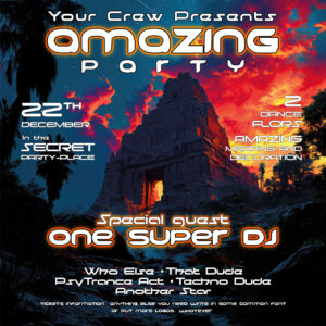 Jungle Ruins - Free Party Promotion Materials - Facebook Instagram Post Template