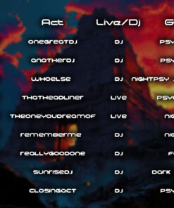 Jungle Ruins - Free Party Promotion Materials - Event Time-Table Schedule Template