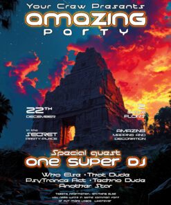 Jungle Ruins - Free Party Promotion Materials - A5 Flyer template