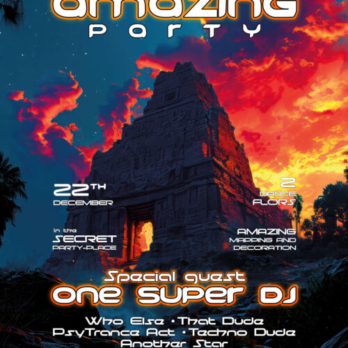 Jungle Ruins - Free Party Promotion Materials - A5 Flyer template