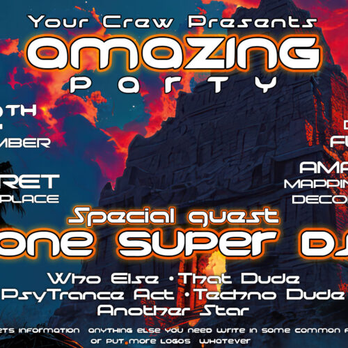 Jungle Ruins - Free Party Promotion Materials - Facebook Event Cover Template