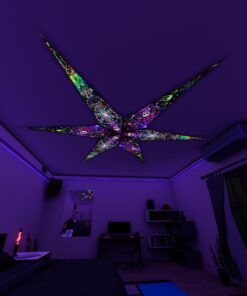 AE-Alien-Galaxy and AE-Space-Skulls – 6 Petals Canopy Set - UV-Reactive Flurescent Ceiling Decoration - 3D-Preview
