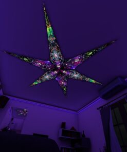 AE-Alien-Galaxy and AE-Space-Skulls – 6 Petals Canopy Set - UV-Reactive Flurescent Ceiling Decoration - 3D-Preview