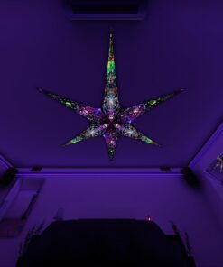 AE-Alien-Galaxy and AE-Space-Skulls – 6 Petals Canopy Set - UV-Reactive Flurescent Ceiling Decoration - 3D-Preview