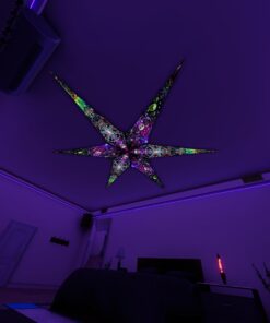 AE-Alien-Galaxy and AE-Space-Skulls – 6 Petals Canopy Set - UV-Reactive Flurescent Ceiling Decoration - 3D-Preview