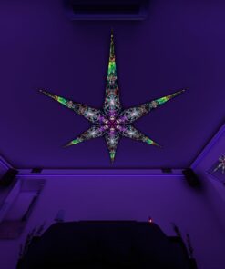 AE-Alien-Galaxy – 6 Petals Canopy Set - UV-Reactive Flurescent Ceiling Decoration - 3D-Preview