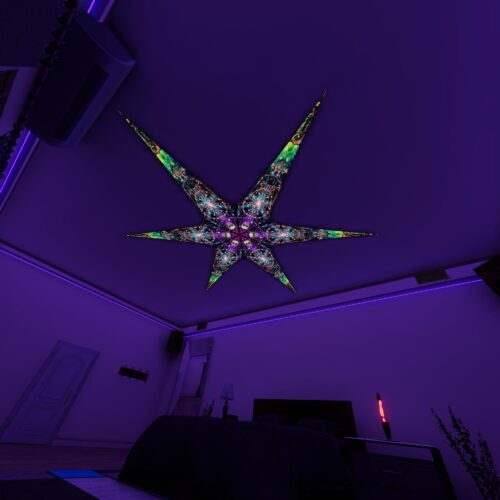 AE-Alien-Galaxy – 6 Petals Canopy Set - UV-Reactive Flurescent Ceiling Decoration - 3D-Preview