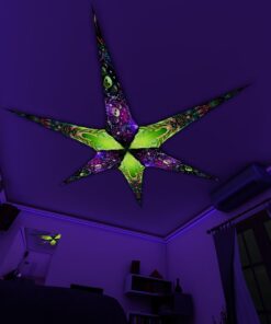 AE - Space-Skulls and AE-Trippy-Alien – 6 Petals Canopy Set - UV-Reactive Flurescent Ceiling Decoration - 3D-Preview