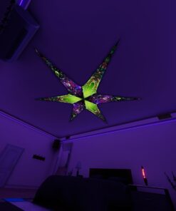 AE - Space-Skulls and AE-Trippy-Alien – 6 Petals Canopy Set - UV-Reactive Flurescent Ceiling Decoration - 3D-Preview