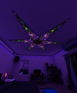 AE - Space-Skulls – 6 Petals Canopy Set - UV-Reactive Flurescent Ceiling Decoration - 3D-Preview