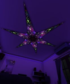 AE - Space-Skulls – 6 Petals Canopy Set - UV-Reactive Flurescent Ceiling Decoration - 3D-Preview