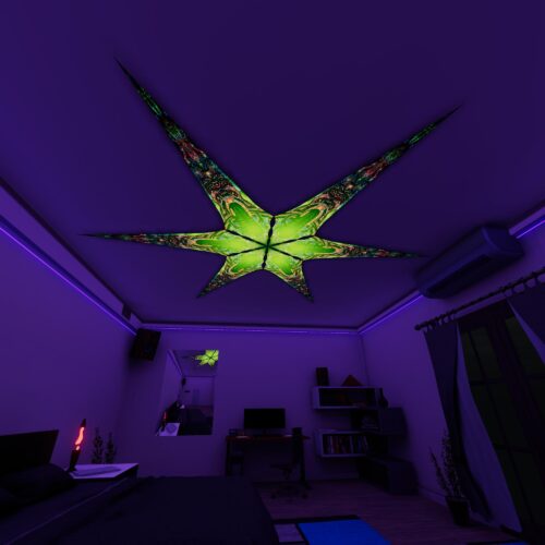 AE - Trippy-Alien – 6 Petals Canopy Set - UV-Reactive Flurescent Ceiling Decoration - 3D-Preview