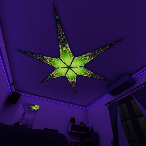AE - Trippy-Alien – 6 Petals Canopy Set - UV-Reactive Flurescent Ceiling Decoration - 3D-Preview