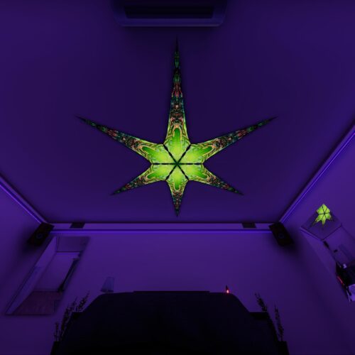 AE - Trippy-Alien – 6 Petals Canopy Set - UV-Reactive Flurescent Ceiling Decoration - 3D-Preview