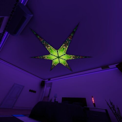 AE - Trippy-Alien – 6 Petals Canopy Set - UV-Reactive Flurescent Ceiling Decoration - 3D-Preview