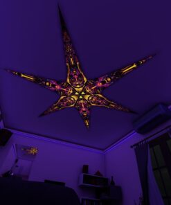 AS-PT01 and AS-PT02 – 6 Petals Canopy Set - UV-Reactive Flurescent Ceiling Decoration - 3D-Preview