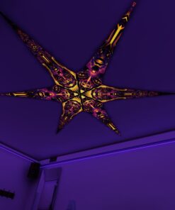 AS-PT01 and AS-PT02 – 6 Petals Canopy Set - UV-Reactive Flurescent Ceiling Decoration - 3D-Preview