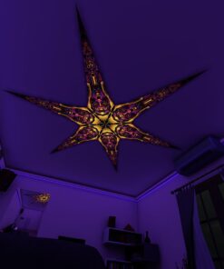 AS-PT01 – 6 Petals Canopy Set - UV-Reactive Flurescent Ceiling Decoration - 3D-Preview