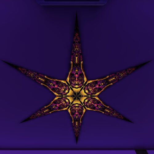 AS-PT01 – 6 Petals Canopy Set - UV-Reactive Flurescent Ceiling Decoration - 3D-Preview