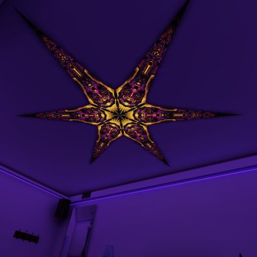 AS-PT01 – 6 Petals Canopy Set - UV-Reactive Flurescent Ceiling Decoration - 3D-Preview