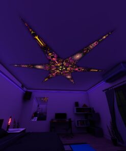 AS-PT02 and AS-PT03 – 6 Petals Canopy Set - UV-Reactive Flurescent Ceiling Decoration - 3D-Preview