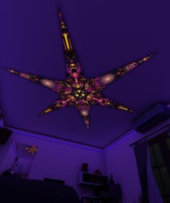 AS-PT02 and AS-PT03 – 6 Petals Canopy Set - UV-Reactive Flurescent Ceiling Decoration - 3D-Preview