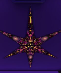 AS-PT02 and AS-PT03 – 6 Petals Canopy Set - UV-Reactive Flurescent Ceiling Decoration - 3D-Preview