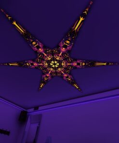 AS-PT02 – 6 Petals Canopy Set - UV-Reactive Flurescent Ceiling Decoration - 3D-Preview