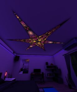 AS-PT03 and AS-PT01 – 6 Petals Canopy Set - UV-Reactive Flurescent Ceiling Decoration - 3D-Preview