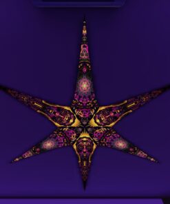 AS-PT03 and AS-PT01 – 6 Petals Canopy Set - UV-Reactive Flurescent Ceiling Decoration - 3D-Preview