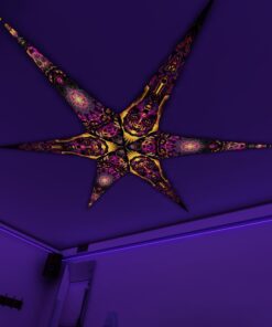AS-PT03 and AS-PT01 – 6 Petals Canopy Set - UV-Reactive Flurescent Ceiling Decoration - 3D-Preview