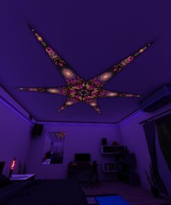AS-PT03 – 6 Petals Canopy Set - UV-Reactive Flurescent Ceiling Decoration - 3D-Preview