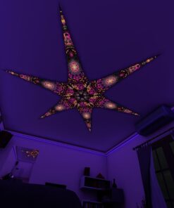 AS-PT03 – 6 Petals Canopy Set - UV-Reactive Flurescent Ceiling Decoration - 3D-Preview
