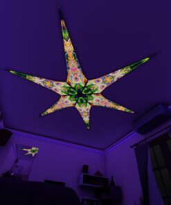 BR-DMT-Fish and BR-Mind-Tunnel – 6 Petals Canopy Set - UV-Reactive Flurescent Ceiling Decoration - 3D-Preview