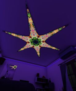 BR-DMT-Fish – 6 Petals Canopy Set - UV-Reactive Flurescent Ceiling Decoration - 3D-Preview