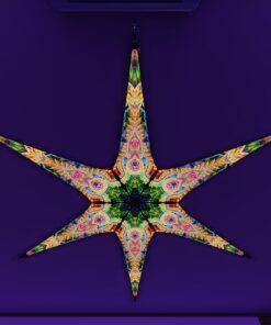 BR-DMT-Fish – 6 Petals Canopy Set - UV-Reactive Flurescent Ceiling Decoration - 3D-Preview