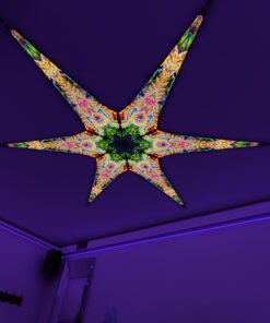 BR-DMT-Fish – 6 Petals Canopy Set - UV-Reactive Flurescent Ceiling Decoration - 3D-Preview