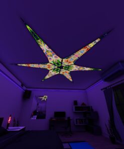 BR-Mind-Tunnel and BR-Psychic-Vajra – 6 Petals Canopy Set - UV-Reactive Flurescent Ceiling Decoration - 3D-Preview