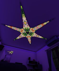 BR-Mind-Tunnel and BR-Psychic-Vajra – 6 Petals Canopy Set - UV-Reactive Flurescent Ceiling Decoration - 3D-Preview