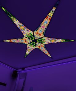 BR-Mind-Tunnel and BR-Psychic-Vajra – 6 Petals Canopy Set - UV-Reactive Flurescent Ceiling Decoration - 3D-Preview