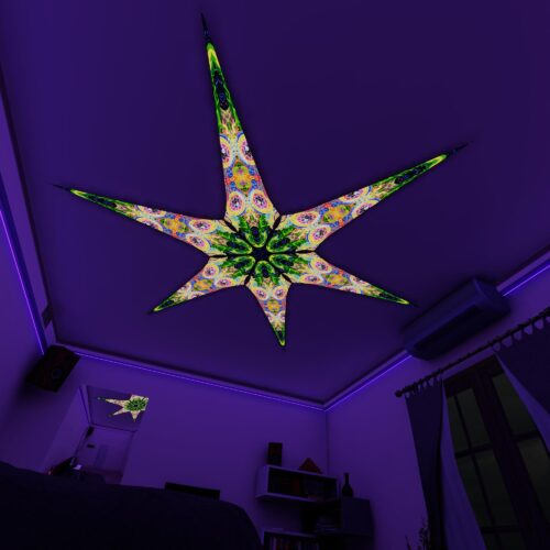 BR-Mind-Tunnel – 6 Petals Canopy Set - UV-Reactive Flurescent Ceiling Decoration - 3D-Preview