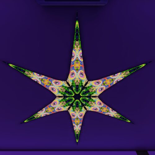BR-Mind-Tunnel – 6 Petals Canopy Set - UV-Reactive Flurescent Ceiling Decoration - 3D-Preview