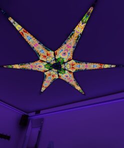 BR-Psychic-Vajra and BR-DMT-Fish – 6 Petals Canopy Set - UV-Reactive Flurescent Ceiling Decoration - 3D-Preview