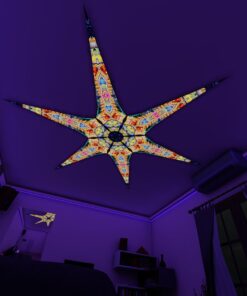 BR-Psychic-Vajra – 6 Petals Canopy Set - UV-Reactive Flurescent Ceiling Decoration - 3D-Preview